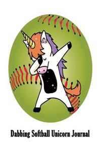 Dabbing Softball Unicorn Journal