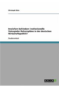 Inwiefern behindern institutionelle Vetospieler Reformpläne in der deutschen Wirtschaftspolitik?
