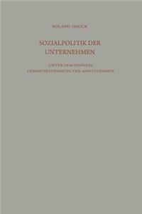 Sozialpolitik der Unternehmen unter dem Einfluß der Mitbestimmung der Arbeitnehmer