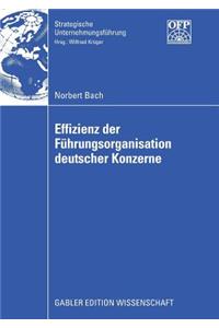 Effizienz Der Führungsorganisation Deutscher Konzerne