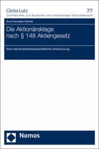 Die Aktionarsklage Nach 148 Aktiengesetz