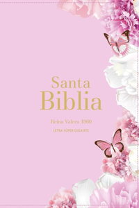 Biblia Rvr 1960 Letra Súper Gigante Símil Piel Rosa Claro (Bible Rvr 1960 Super Giant Print Leatherlike Light Pink Butterfly (Spanish Edition)