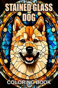 Stained Glass Dog Coloring Book