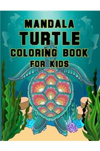 Mandala turtle coloring book for kids
