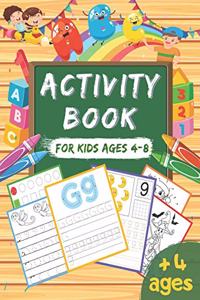 Activity Book For Kids Ages 4-8