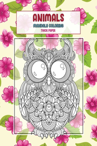 Mandala Coloring Thick paper - Animals