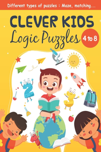 Clever Kids logic puzzles 4 to 8, Different types of puzzles