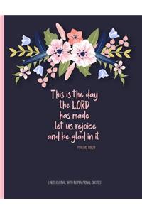 Lined Journal with Inspirational Quotes