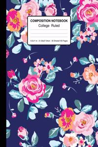 Composition Notebook College Ruled 8.5x11 In 21.59x27.94 50 Sheets/100 Pages