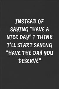 Instead of Saying 