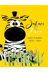 2020 2021 15 Months Safari Zebra Daily Planner
