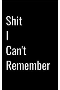 Shit I Can't Remember