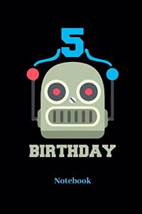 5 Birthday Notebook