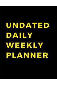 Undated Daily Weekly Planner