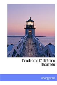 Prodrome D' Histoire Naturelle