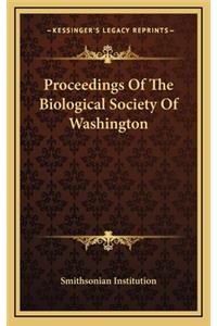 Proceedings of the Biological Society of Washington
