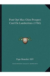 Pont Opt Max Olim Prosperi Card De Lambertinis (1766)
