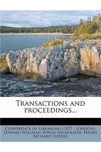 Transactions and Proceedings...