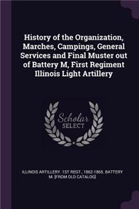 History of the Organization, Marches, Campings, General Services and Final Muster out of Battery M, First Regiment Illinois Light Artillery