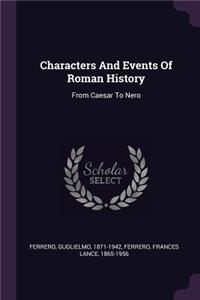 Characters And Events Of Roman History