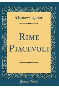 Rime Piacevoli (Classic Reprint)