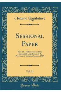 Sessional Paper, Vol. 51