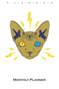 Sphynx cat Monthly Planner