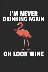 Flamingo Wein Notizbuch