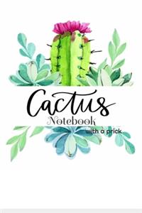 Cactus notebook with a prick