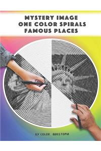 Mystery Image One Color Spirals Famous Places