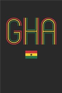 Vintage Ghana Notebook - Ghana Diary - Retro Ghanaian Flag Journal - Ghana Gifts