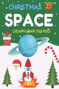Christmas Space Coloring Book For Kids