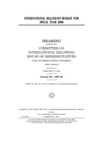 International relations budget for fiscal year 2006