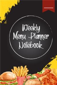 Weekly Menu Planner Notebook