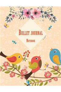 Bullet Journal Notebook: Cute Birds, Daily Notebook to Write in Bullet Dots & Dot Grid Paper 120 Pages 8.5