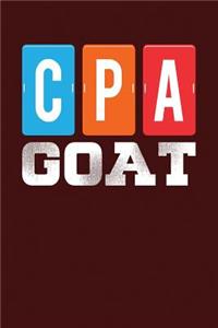 CPA Goat: Dark Red, Blue & Orange Design, Blank College Ruled Line Paper Journal Notebook for Accountants and Their Families. (Bookkeeping and Tax Season 6 x 