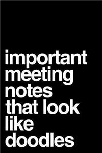 Important Meeting Notes That Look Like Doodles