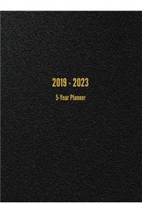 2019-2023 5-Year Planner: 60-Month Calendar (Black)