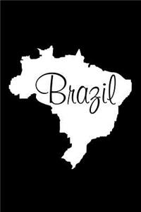 Brazil - Black Lined Notebook with Margins