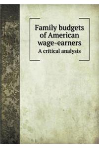 Family Budgets of American Wage-Earners a Critical Analysis