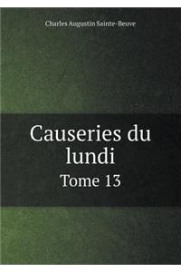 Causeries du lundi Tome 13