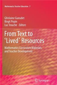 From Text to 'Lived' Resources