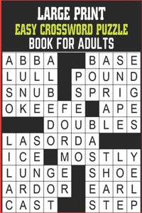 Large Print Easy Crossword puzzle Book For Adults