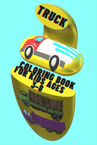 Truck coloring book for kids ages 3-8