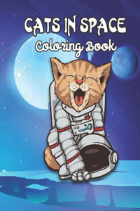Cats in Space Coloring Book