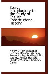 Essays Introductory to the Study of English Constitutional History