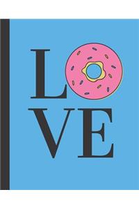 Cute Love Donut School Composition Notebook