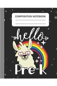 Hello Pre-K - Composition Notebook
