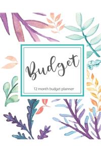Budget 12 Month Budget Planner