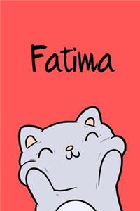 Fatima: Din A5 - Blanko 110 Seiten - Mein Malbuch - Personalisierter Kalender - Vornamen - Schönes Notizbuch - Notizblock Rot - Kinderbuch - Jugendbuch - Or